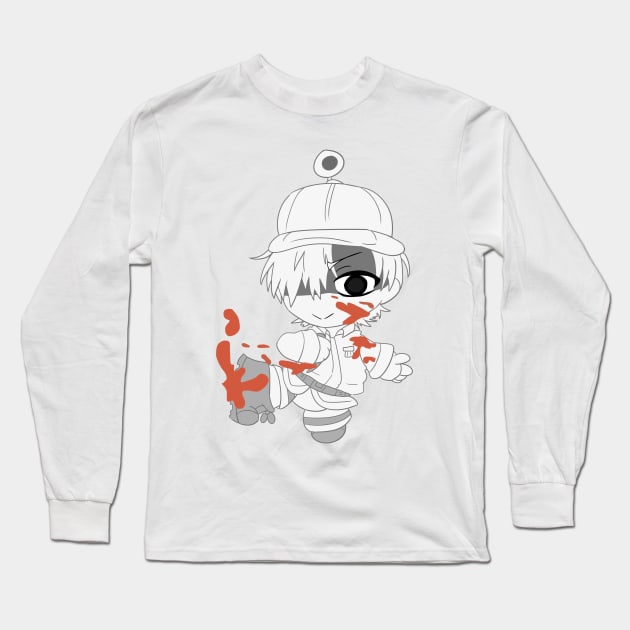 Chibi Cells at Work White Blood Cell Long Sleeve T-Shirt by kelsmister